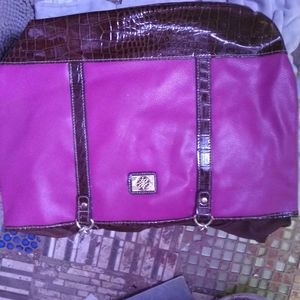 Purple leather purse